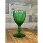 Westmoreland glass English hobnail emerald green wine glass