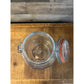 Large Vintage Clear Glass Typography Cereal Jar - Triomphe 3L Cereal Jar