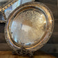 Vintage WM Rogers Victorian Rose Silver Plated Round Serving Tray