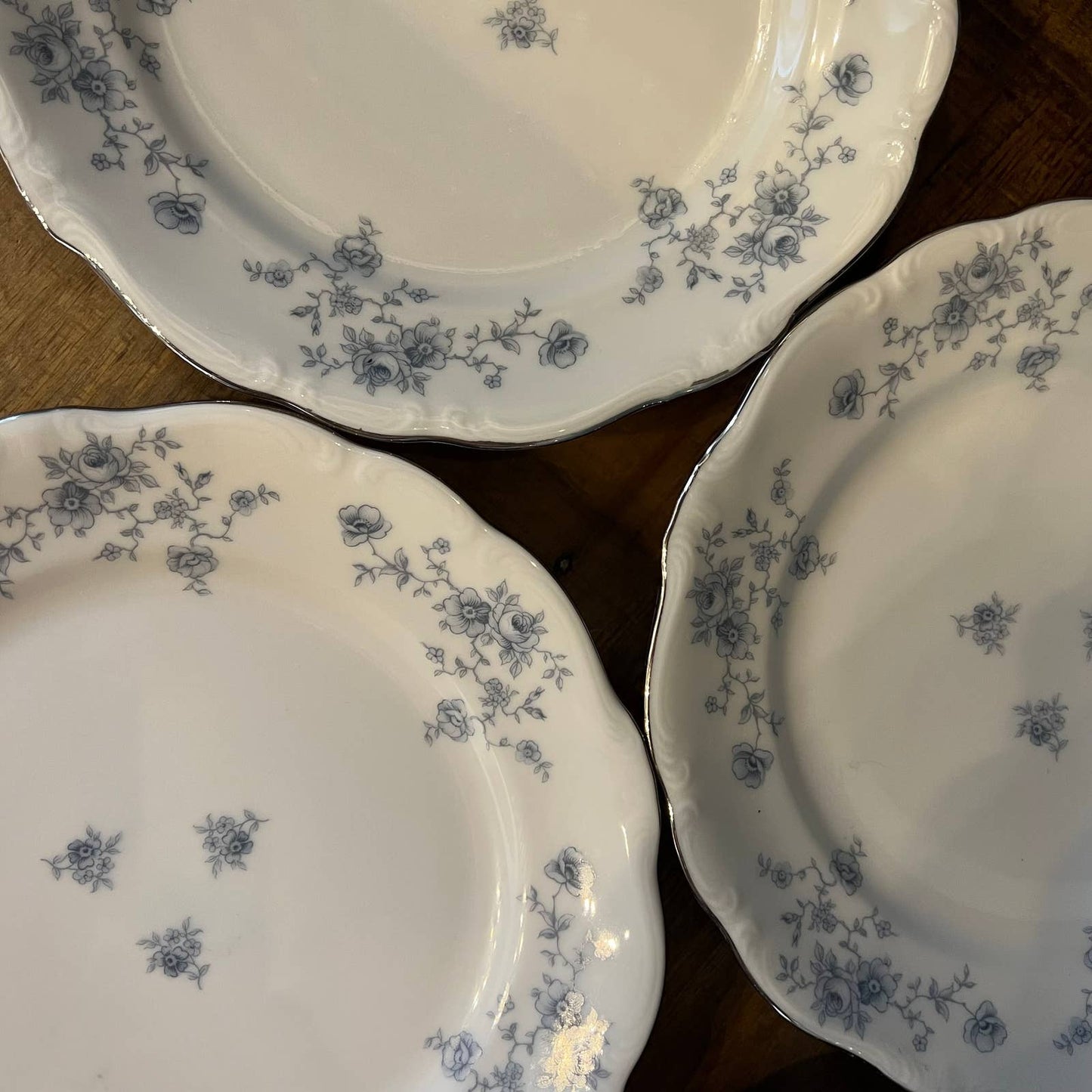 Johann Haviland Blue Garland Bavaria Germany salad plates - set of 4