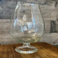 Clear glass brandy snifter / vase