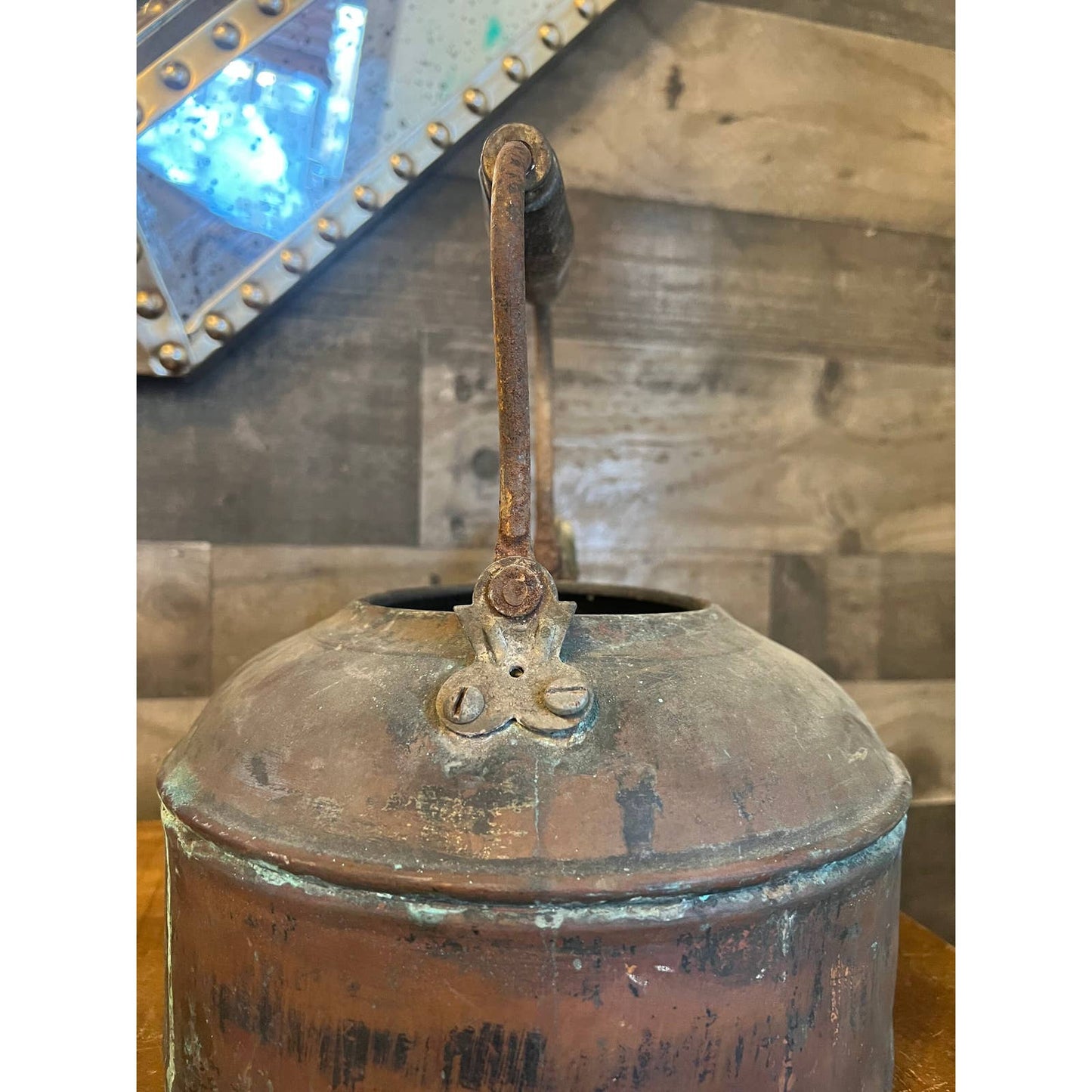 Antique Copper Teapot with Handle