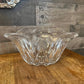 Lenox crystal Island Breeze pattern oval scallop rim bowl