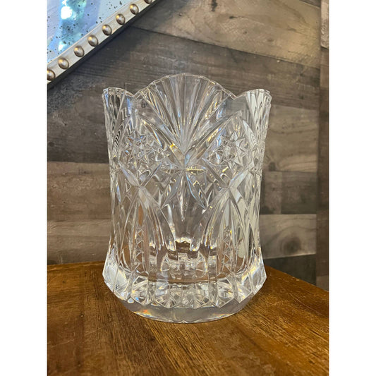 Vintage Cristal JG Durand France heavy clear crystal Vincennes pattern ice bucket - champagne holder - wine holder - bottle chiller - vase