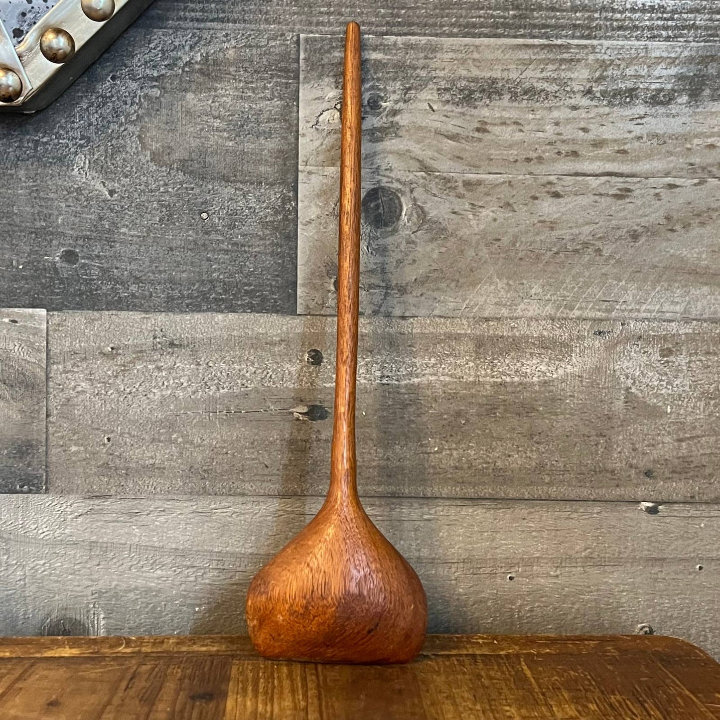 Long handle wood serving spoon