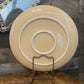 Large round beige and brown platter plate