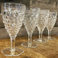 Set of 4 Fostoria American Clear glass water goblets - vintage glasses - bar glasses - cocktail glasses - bar cart glasses - stem 2056