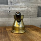 Vintage brass butter warmer with wooden handle