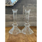 Vintage pair of crystal candlestick holders