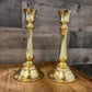 Vintage pair of brass Hallmark candlestick holders