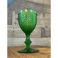 Westmoreland glass English hobnail emerald green wine glass