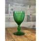 Westmoreland glass English hobnail emerald green wine glass