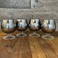 MCM platinum glass Dorothy Thorpe style brandy snifters - set of 4