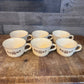 Pfaltzgraff Village pattern vintage teacups - mugs - set of 6