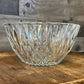 Vintage large diamond point glass bowl