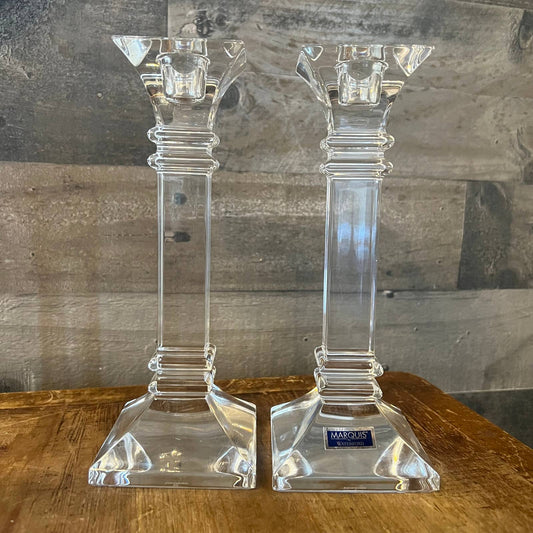 Marquis by Waterford Crystal Treviso candlestick holders - pair
