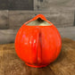 Vintage unique red glazed pottery watering can