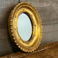 Vintage oval gold frame mirror - sunburst mirror