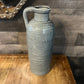 Grey crackle glaze handled jug vase