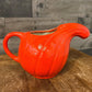 Vintage unique red glazed pottery watering can