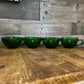 Vintage anchor hocking forest green teacups - set of 4