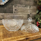 Crystal Clear Industries Dorsette oval floral candy dish with lid