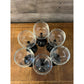 Set of 6 vintage Luminarc France black long stem wine glasses