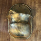 Vintage brass wall planter