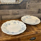 Seltmann Welden Bavarian Blue Christina Porcelain white and blue floral round platters - pair