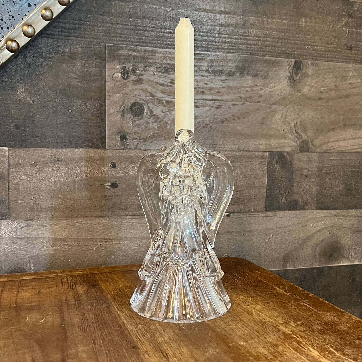 Crystal angel candlestick holder