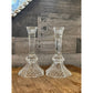 Vintage pair of crystal candlestick holders