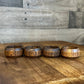 Vintage set of 4 wooden napkin rings