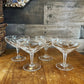 Vintage crystal coupes - set of 7