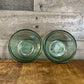 Vintage anchor hocking green glass custard cups