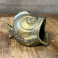 Vintage small brass fish open mouth ashtray - match holder