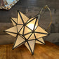 Vintage frosted glass metal frame pendant star lamp