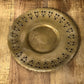 Vintage golden bronze round plate