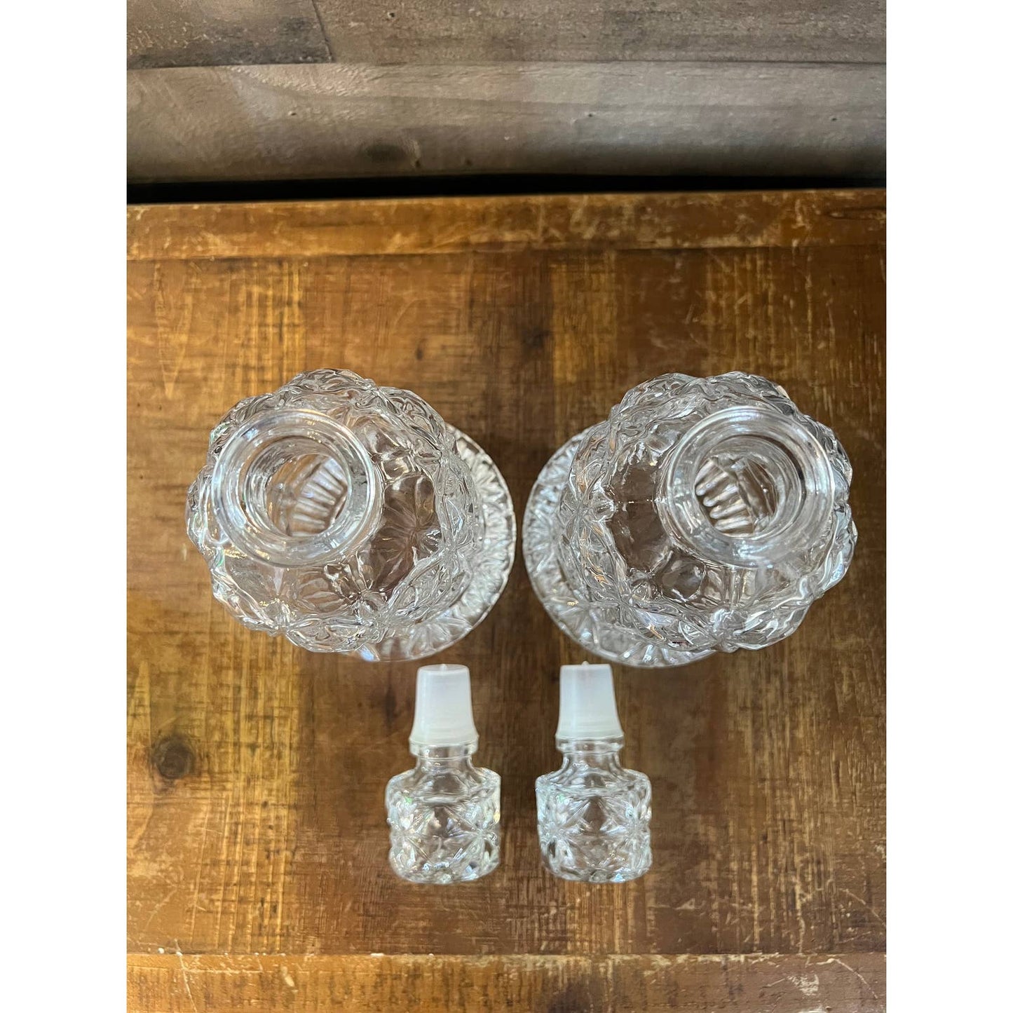 Crystal decanter pair