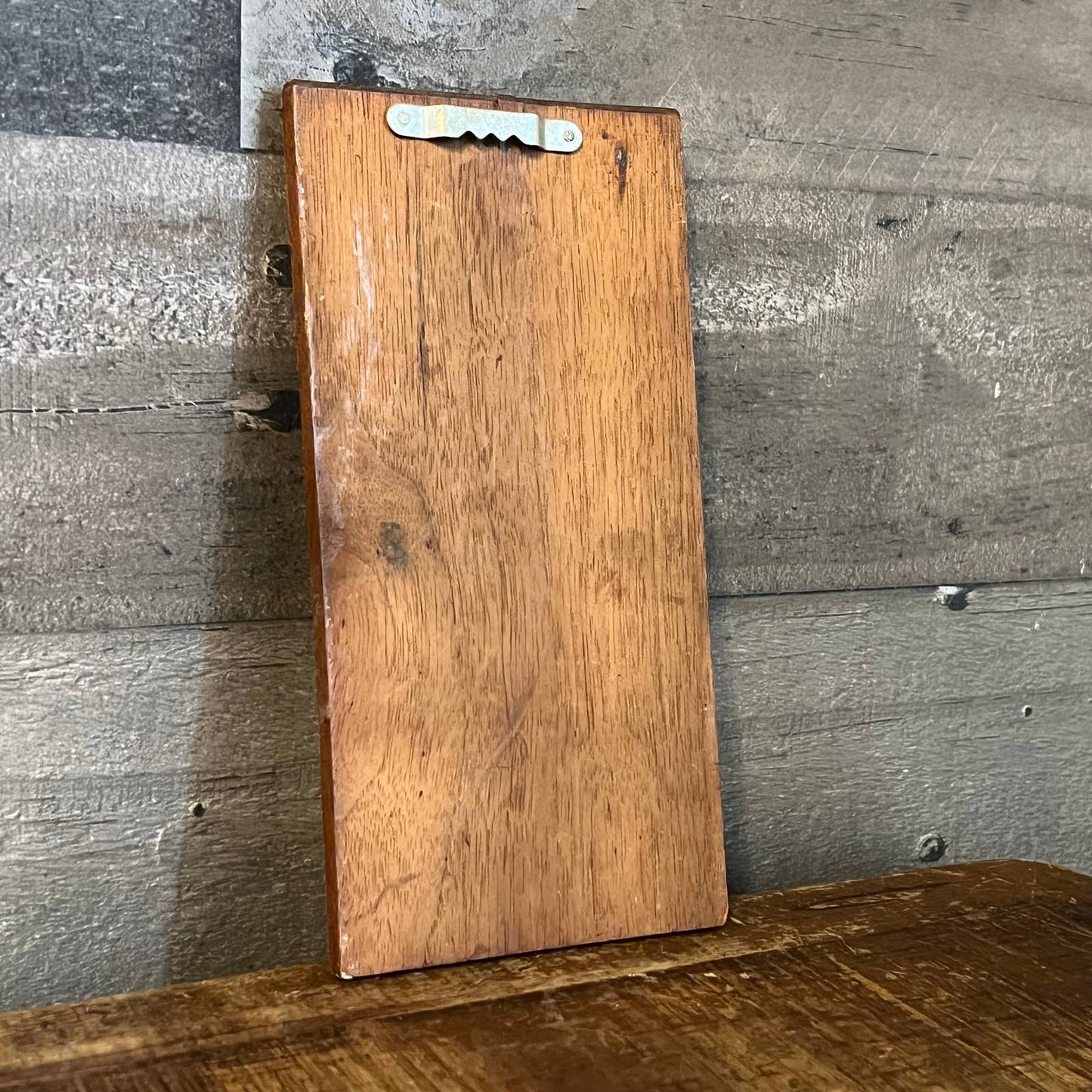 Vintage wood and brass prayer plaque