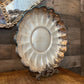 Reed & Barton vintage silverplated round scalloped tray - stamped Holiday 109