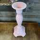 Vintage Haeger baby pink tall candlestick holder