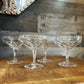 Vintage crystal coupes - set of 7