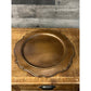 Large wooden style round platter - baroque tray - table centerpiece