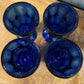 Cobalt blue Anchor Hocking 8-sided tall glass tumblers