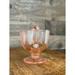 Vintage art deco pink depression glass open sugar bowl