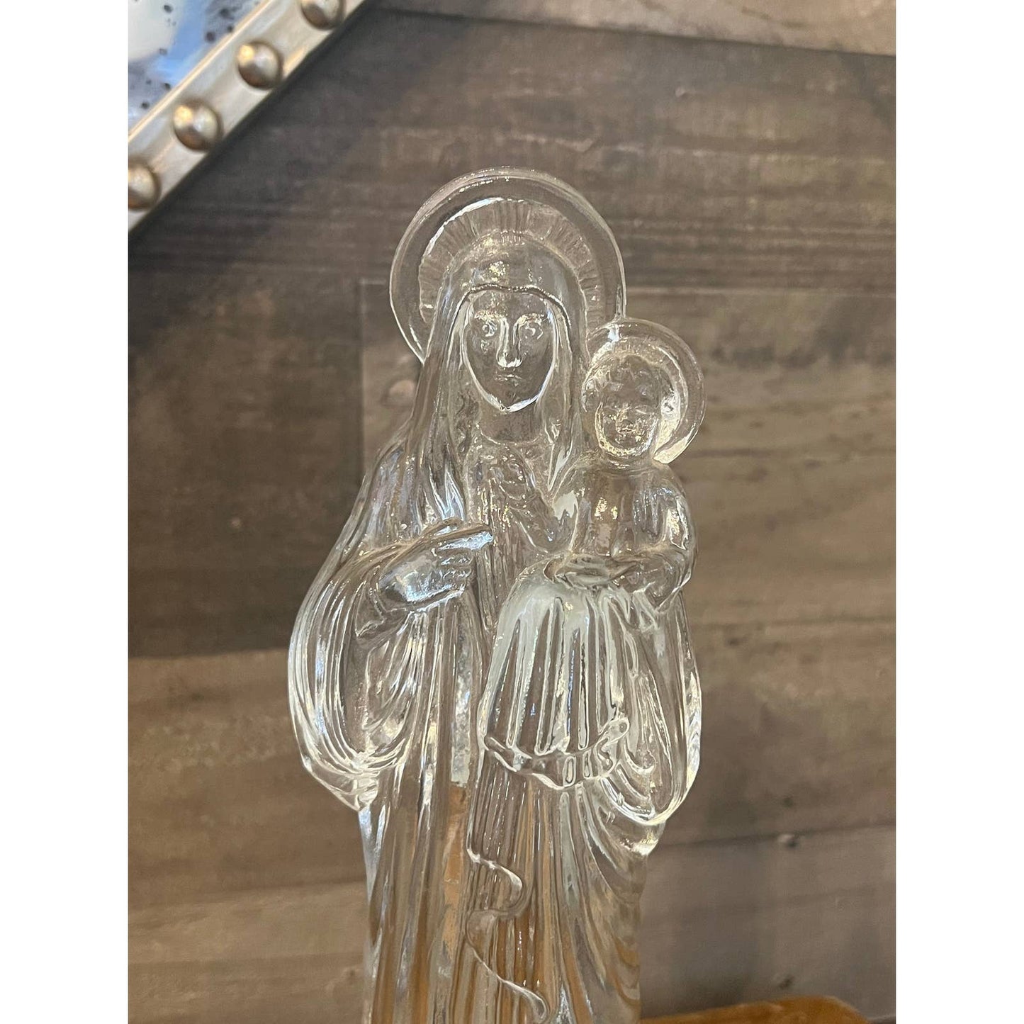 Imperial Estate Crystal Mary and baby Jesus statue figurine