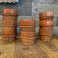 Petite wicker basket planter pots - set of 4