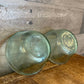 Vintage anchor hocking green glass custard cups