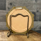 Vintage gold frame small octagon wall mirror