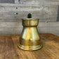 Vintage brass butter warmer with wooden handle